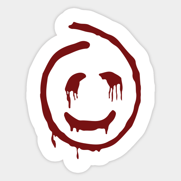 Sinister Smiley, Red John Fictional Serial Killer On The Mentalist TV Crime Drama Sticker by VintageArtwork